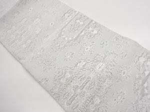 綴れ抽象花菱模様織出し名古屋帯